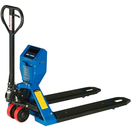 Global Industrial Low Profile Pallet Jack Scale Truck, 27 x 48, 5000 Lb. Capacity 241414